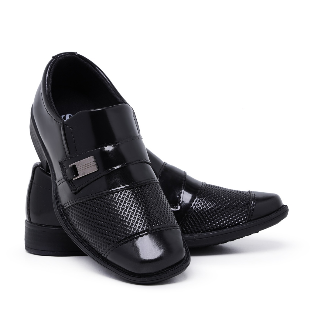 Sapato Social Infantil Masculino Menino Criança Pajem Casamento Formal 444 Preto Marrom
