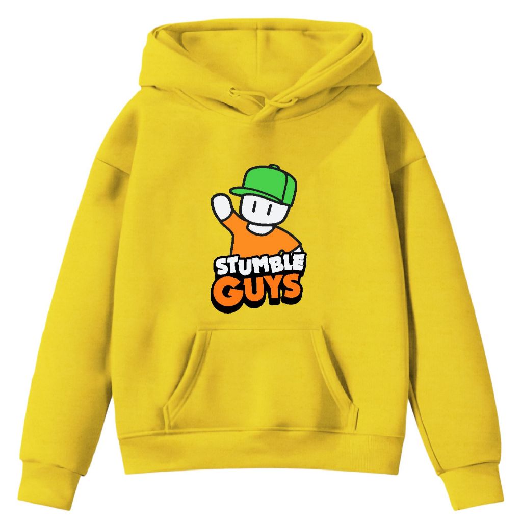 Moletom Kids Alta Qualidade Infantil Kids Stumble Guys Roblox Battle Royale Personag Jogo Equipe Bolso Canguru Com Capuz