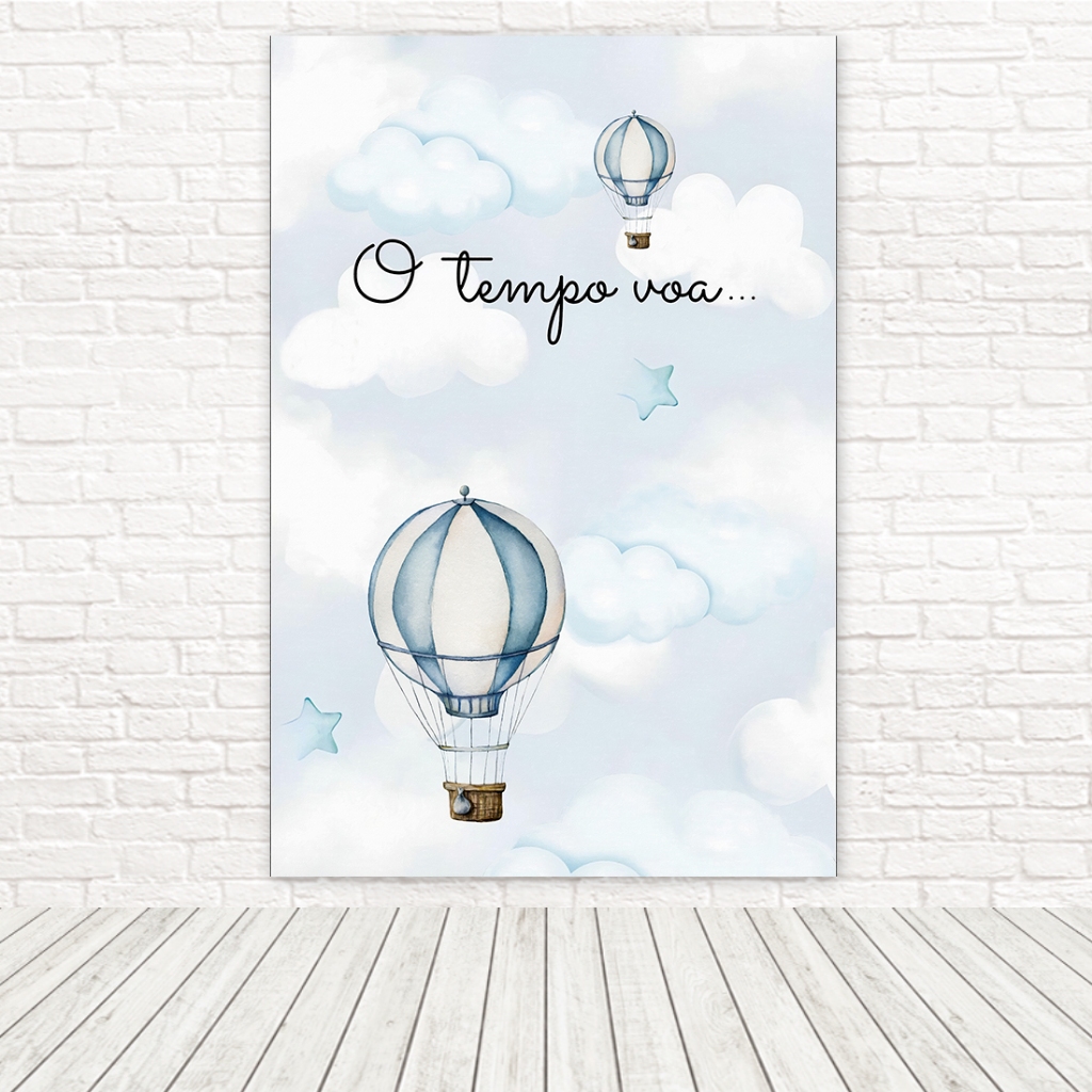 Painel Retangular Vertical Tecido Sublimado 3D O Tempo Voa em Oferta na Shopee