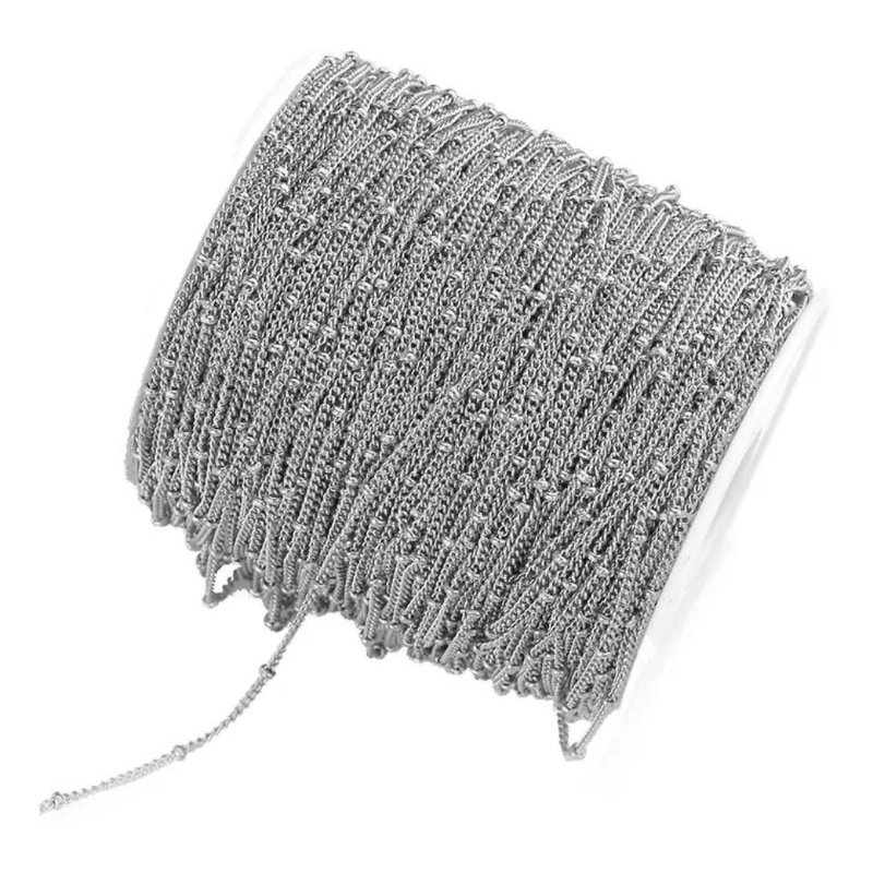 corrente bolinha em latão para bijuteria pulseira colar 2x3mm em Oferta na Shopee