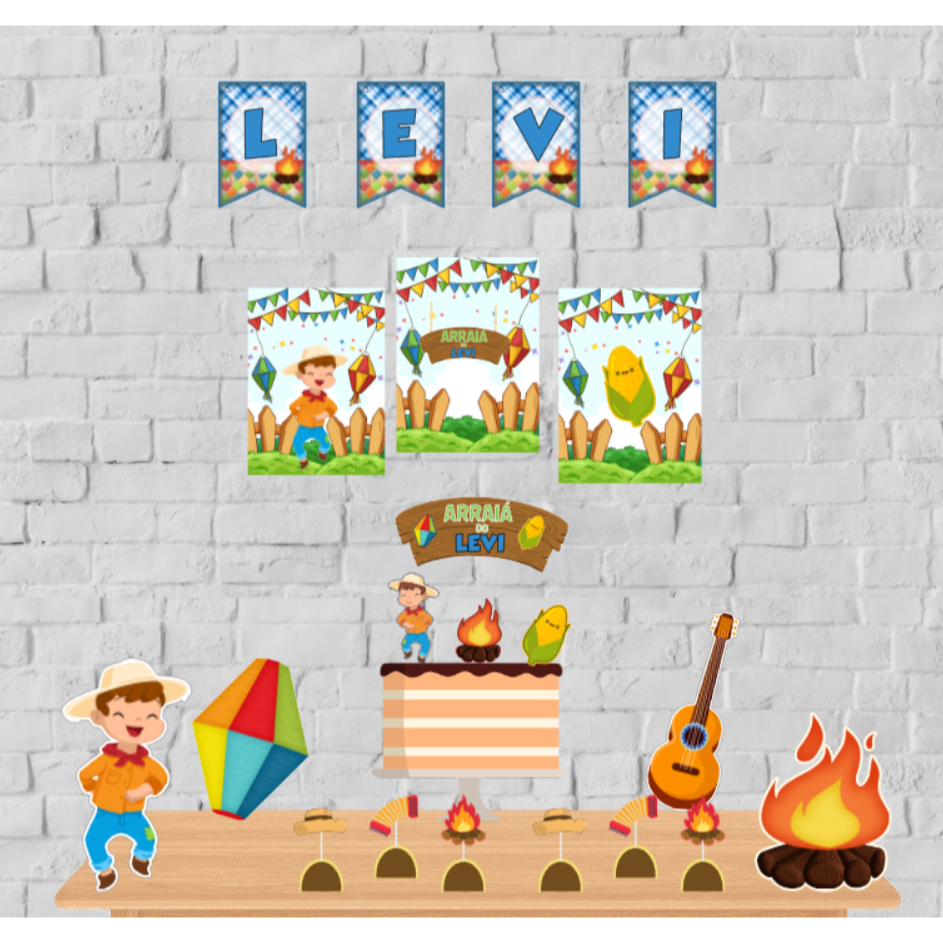 Kit Festa Junina | Personalizados Festa Junina | Lembrancinhas | Festa infantil | Aniversário | Kit Só um Bolinho