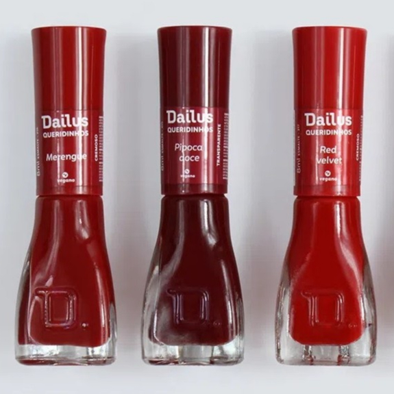Kit Esmaltes Dailus Queridinhos Vermelhos 3 un Sortidos em Oferta na Shopee