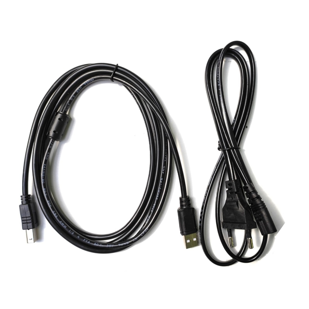 Cabo De Força + Cabo Usb 2.0 Deskjet Ink Advantage - 2136 2676 2874 3520 3775 5525 6476 GT 5822