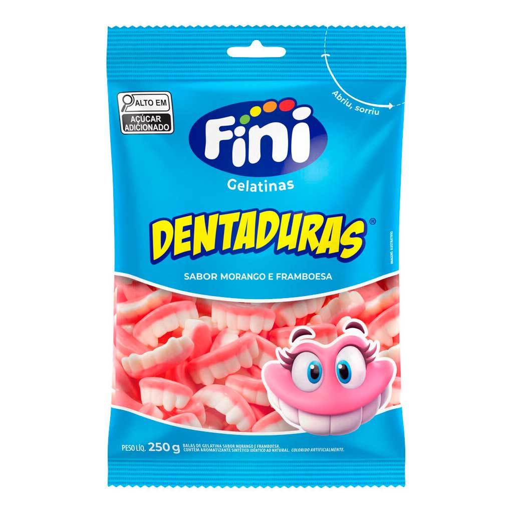 Bala de Gelatina Dentaduras 250g - Fini