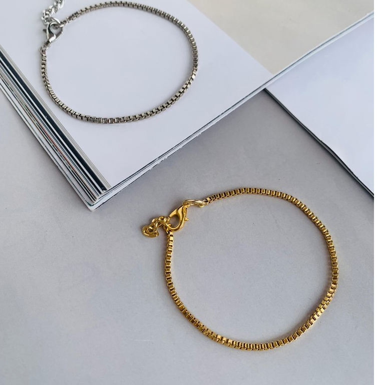 Pulseiras Semi Joia dourado e a prata pulseiras Unissex