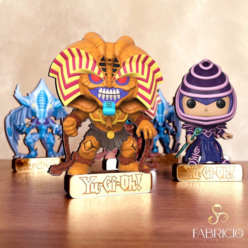 Kit Totens Yu-Gi-Oh Pop Mdf Boneco Pop 12 Cm Enfeite Decoração Geek Nerd Yugioh Colecionável Gamer