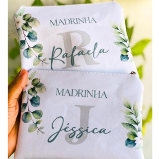 3 Bolsas Feminina Lembrancinha Necessaire Personalizada Slim com Nome 20x14cm em Oferta na Shopee
