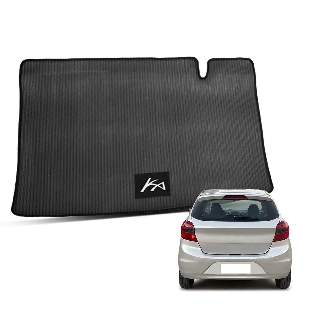 Tapete Porta Malas para Ka Hatch 2015 a 2021 Borracha Impermeável Molde na Medida do Carro