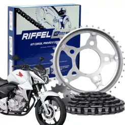 Kit Relação Tração Transmissão Honda Cb 300 2009 a 2015 Original Riffel