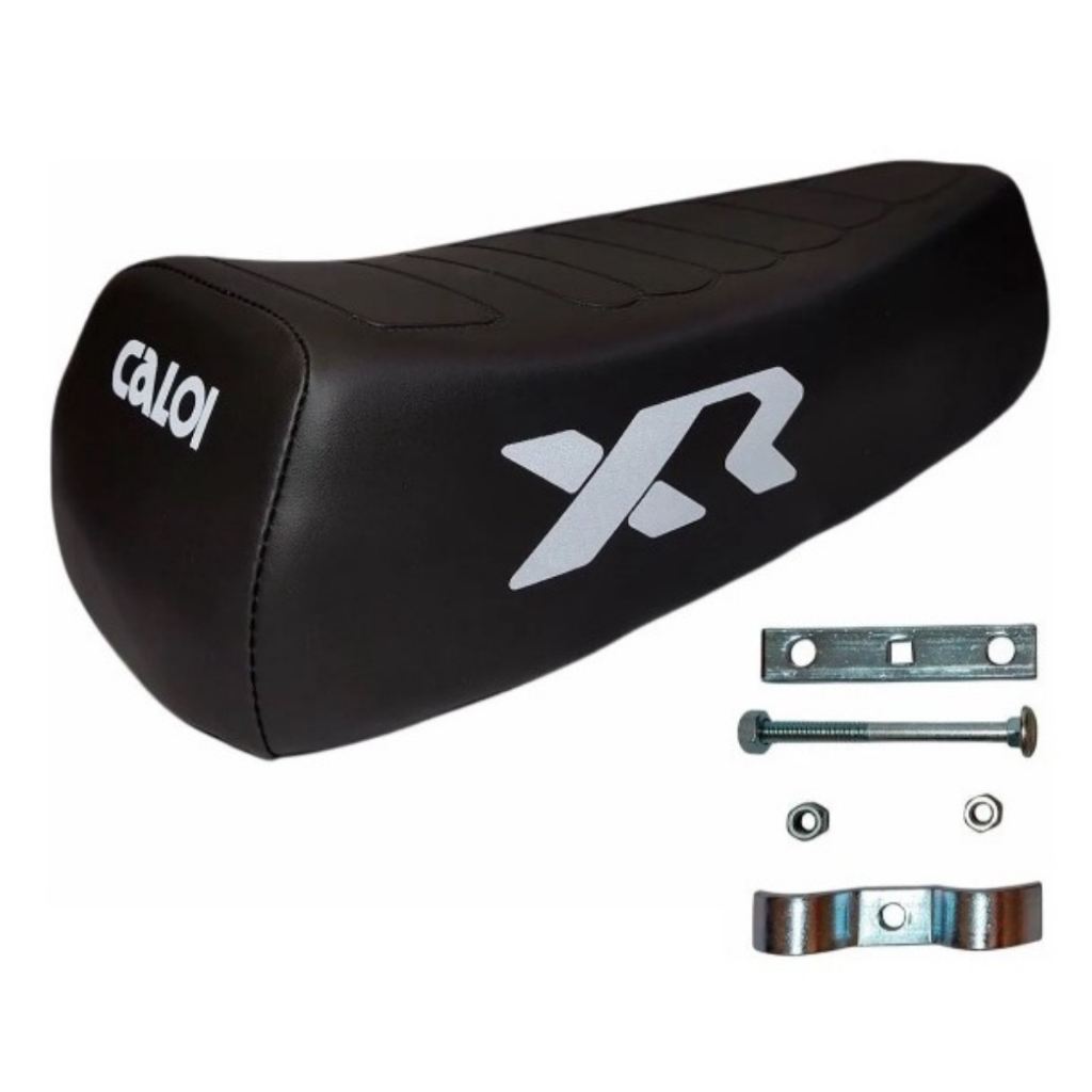 Detalhes do Banco Mobilete Caloi Xr  Com Presilhas + Bagageiro Tubão Rabetão Articulado Para Bicicleta Bike 20 24 26
