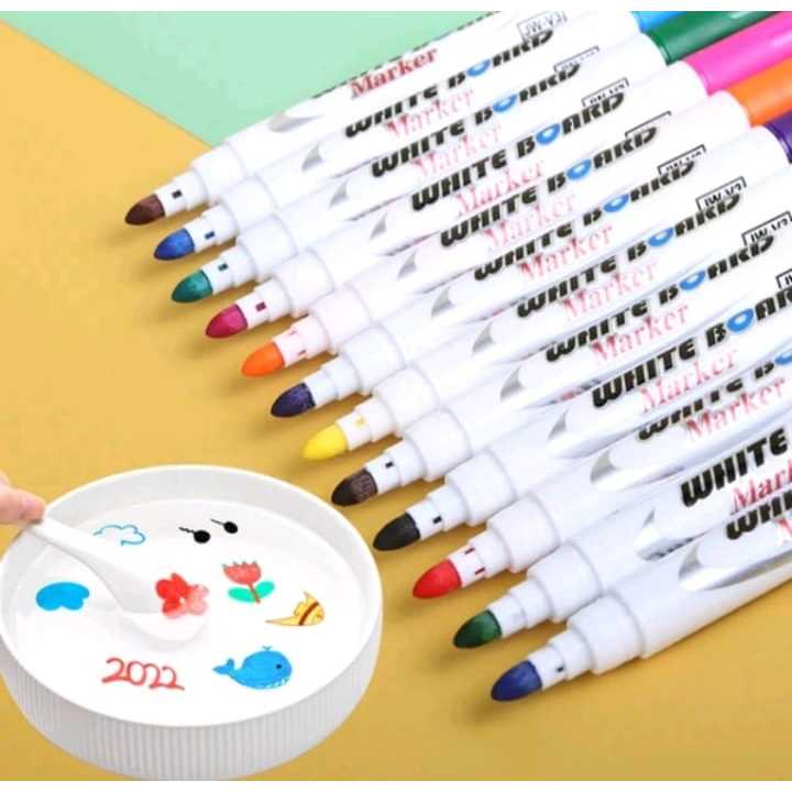 HYQ1883 Canetinhas Mágicas Desenhos Flutuantes na Água 12 Cores em Oferta na Shopee