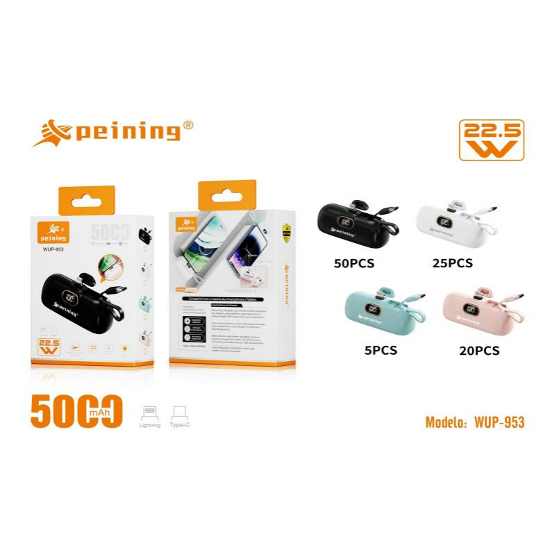 Carregador Portátil 5000mAh LIGHTNING WUP-953 - Mobile & Gadgets