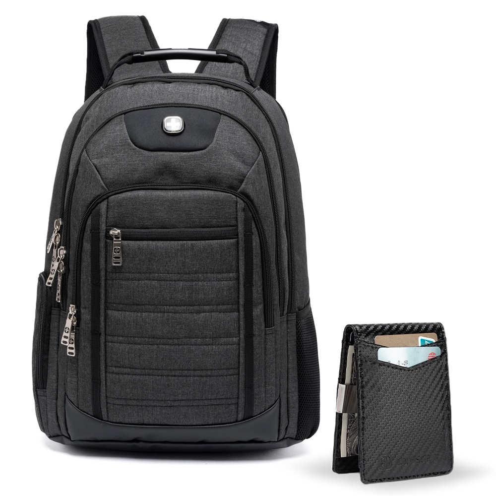 Crosswave Mochila Carteira Masculina Resistente Grande Notebook Versátil