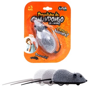 Pegadinha Do Camundongo Rato De Corda Realista Susto 10 Cm