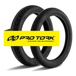 Par Pneu Pro Tork 90/90-18 + 2.75-18 Novo Cg Fan Ybr Titan 125 150 160 Fazer Factor 150 160