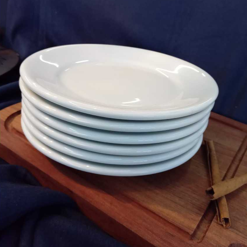 Prato Sobremesa Convencional Aba 19cm Schmidt M.022 - Kit c/ 6 Peças