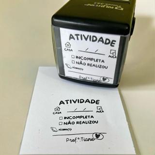 Carimbo personalizado (Rotina, creche, anotações) | Nykon 343 43x43mm em Oferta na Shopee