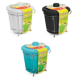 Lixeira Para Pia Com Suporte Cromo Colors Branco - Preto e Turquesa N311 Niquelart em Oferta na Shopee