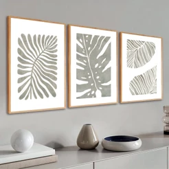Kit Quadro Decorativo Sala Quarto 50x70 cm Moldura Moderno Grande