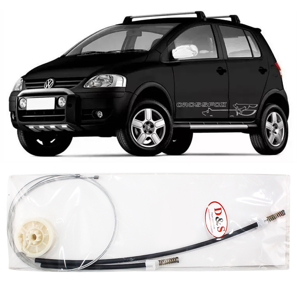 Kit Reparo Maquina Vidro Fox Crossfox Spacefox 02 03 04 05 06 07 08 09 10 11 12 13 14 15 16 Cabo Dianteiro Eletrica