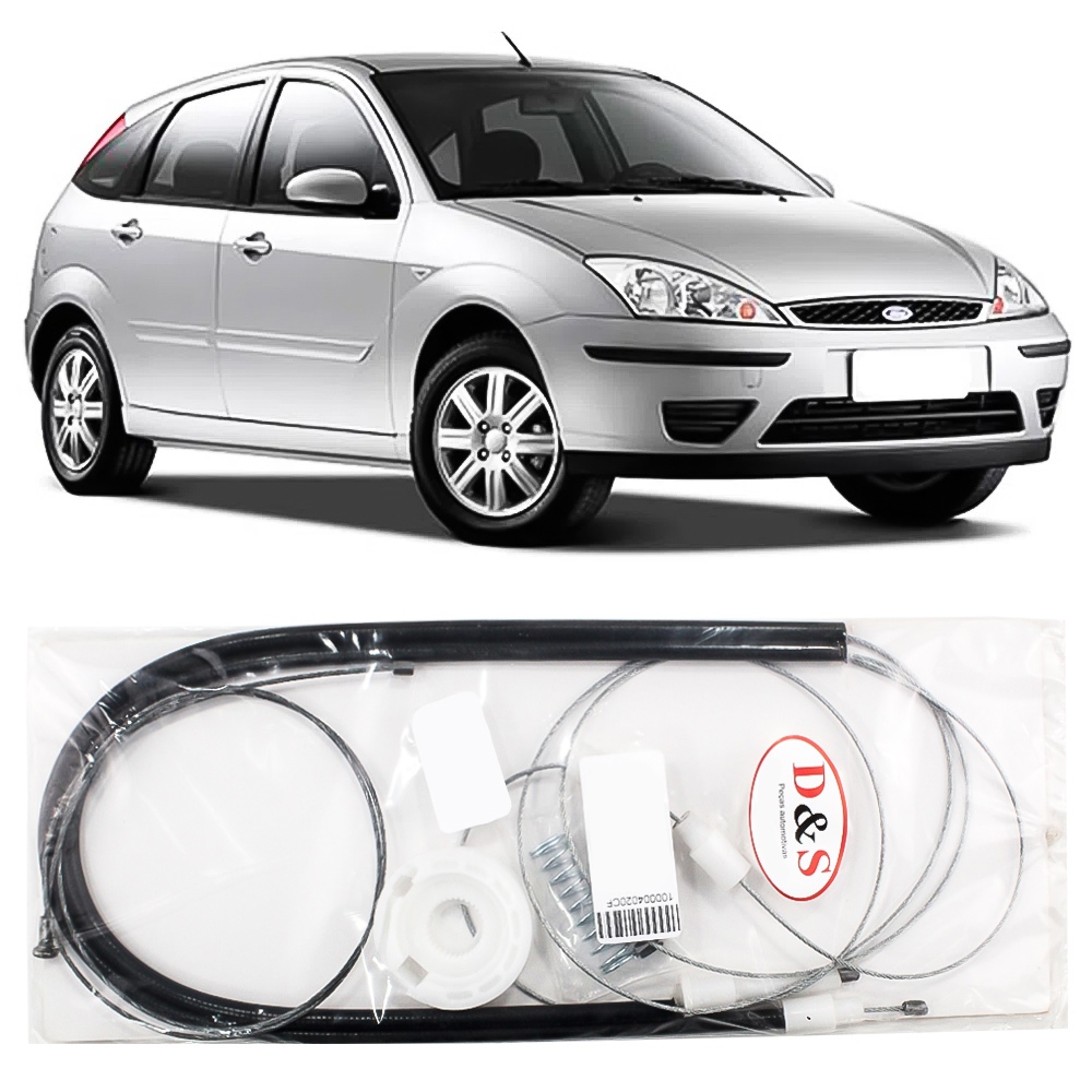Kit Reparo Maquina Vidro Focus 2000 01 02 03 04 05 2006 Cabo Dianteiro Eletrico Dianteira Eletrica Ford