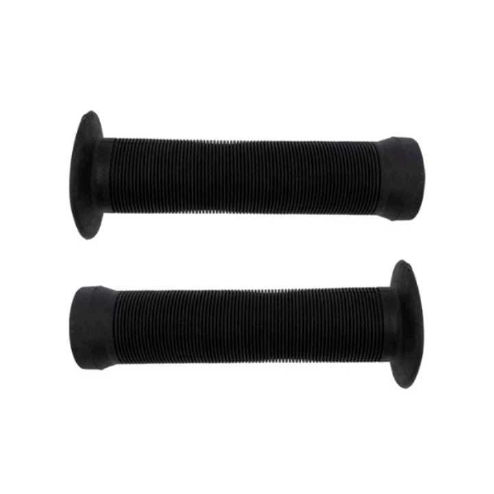 Manopla BMX GTA Preta 132mm Borracha Franja Alta Wheeling Caloi Cores Com Flange