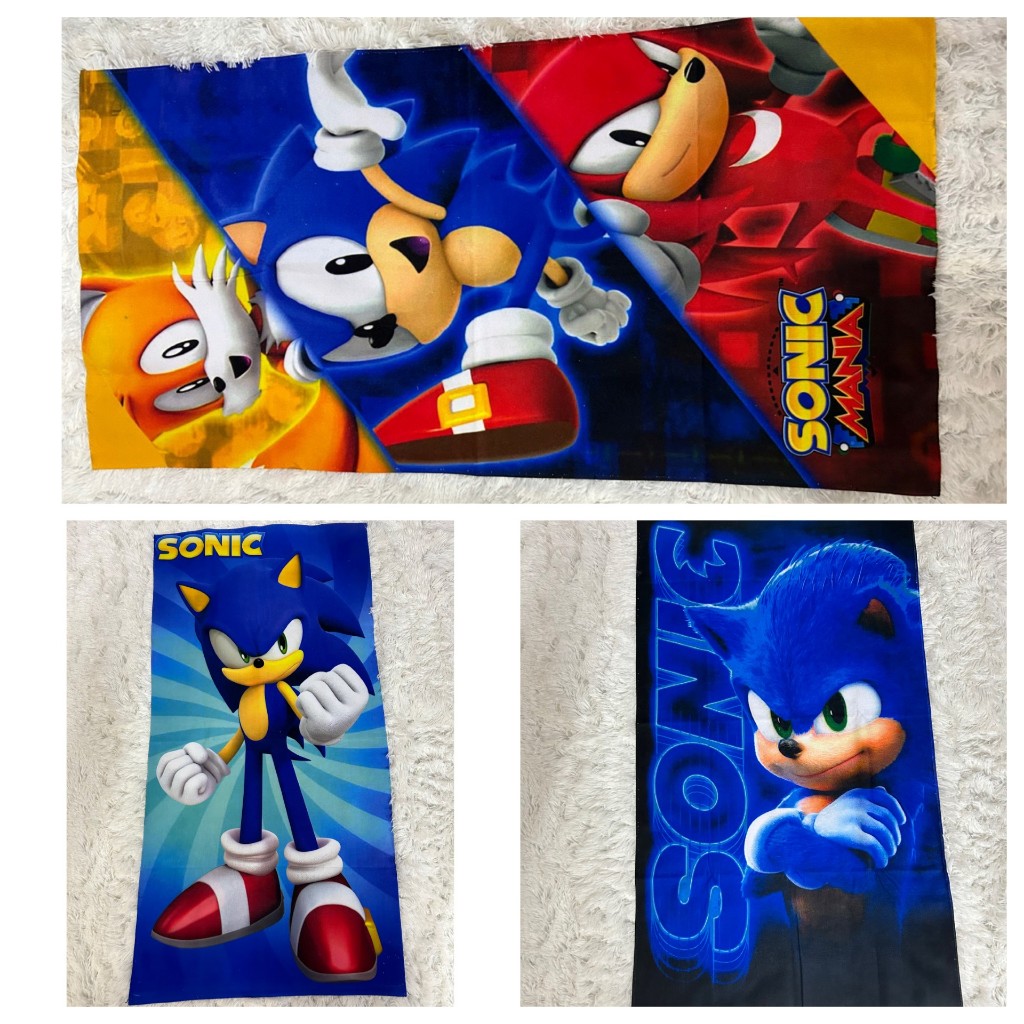 Toalha de Banho e Praia Estampadas Sonic