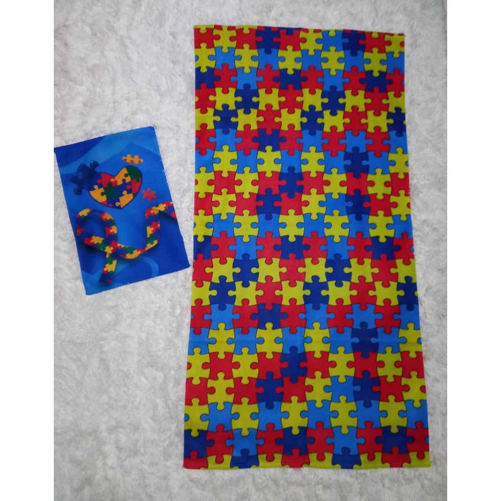 Tolha de Banho e Boca Estampadas Autismo