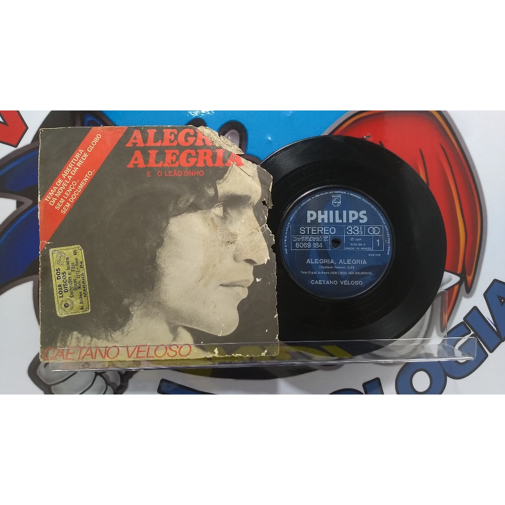 Compacto - Caetano Veloso-alegria Alegria E O Leãozinho 1977