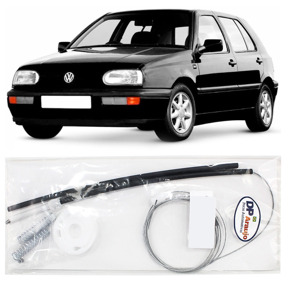 Kit Reparo Maquina Vidro Golf 94 95 96 97 98 Alemão Mexicano Cabo Traseiro Eletrico Traseira Eletrica Volkswagen Vw Volks