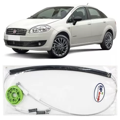 Kit Reparo Maquina Vidro Punto Linea 2008 09 10 11 12 13 14 15 16 2017 Cabo Traseiro Eletrico Traseira Eletrica Fiat