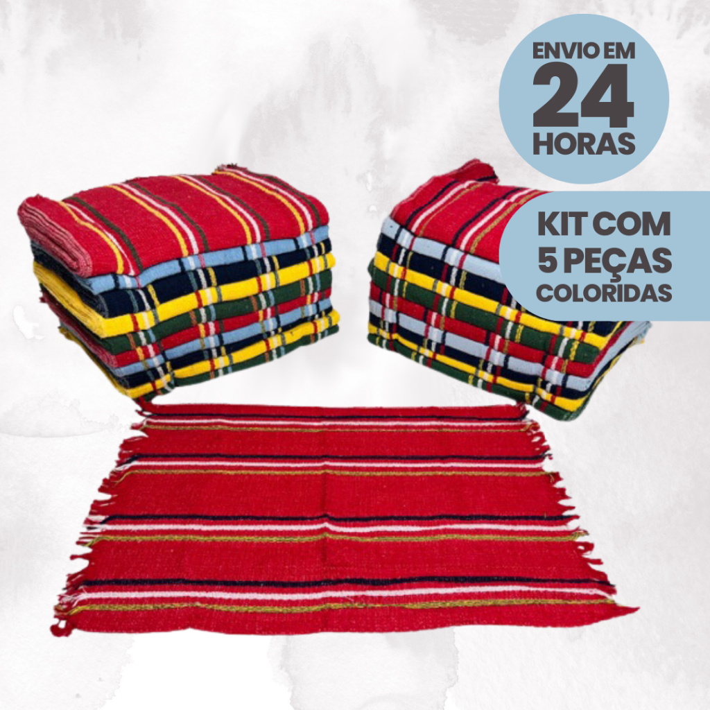 Kit 05 Tapetes de Banheiro Atoalhado Várias Cores em Oferta na Shopee