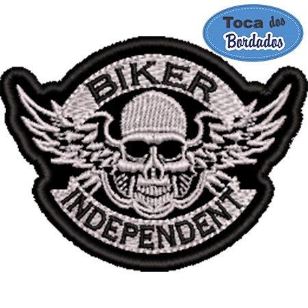 Patch Bordado Biker Independent 6x8 cm Cód.1706 motociclista em Oferta na Shopee