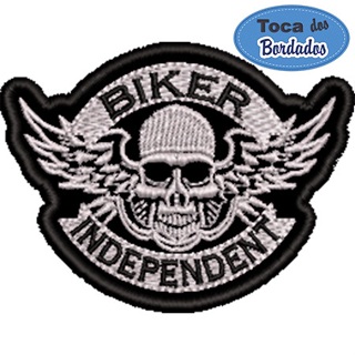 Patch Bordado Biker Independent 6x8 cm Cód.1706 motociclista em Oferta na Shopee