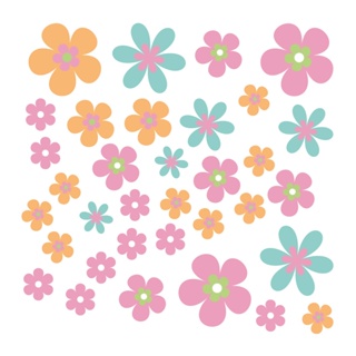 Adesivo de Parede Infantil Flores Jardim Candy Color Quarto - 318ir em Oferta na Shopee