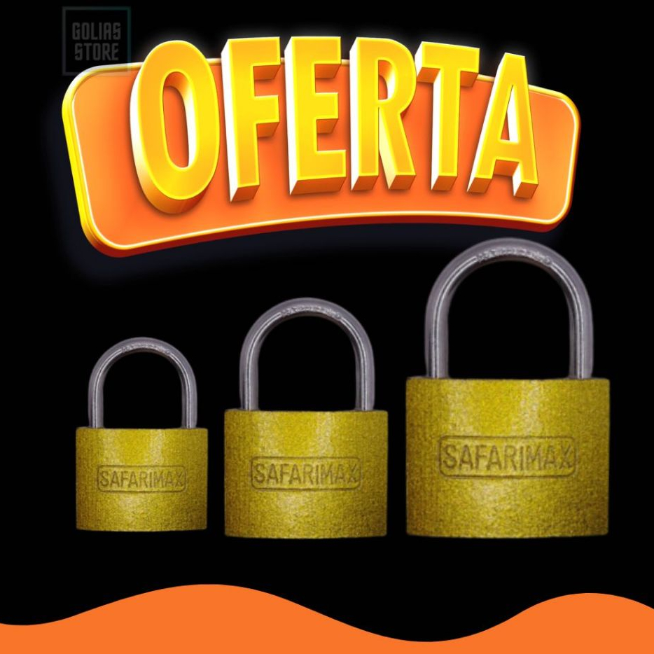 Kit 3 Cadeados Reforçado Vários Tamanhos