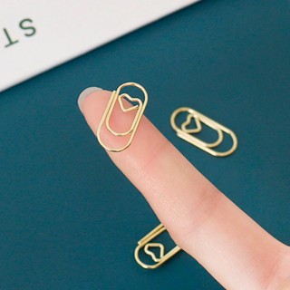 Kit com 5 Mini Clips com Coração - Rose Gold ou Dourado - Prendedor de Papel - Clipes - Papelaria - Clips fofo
