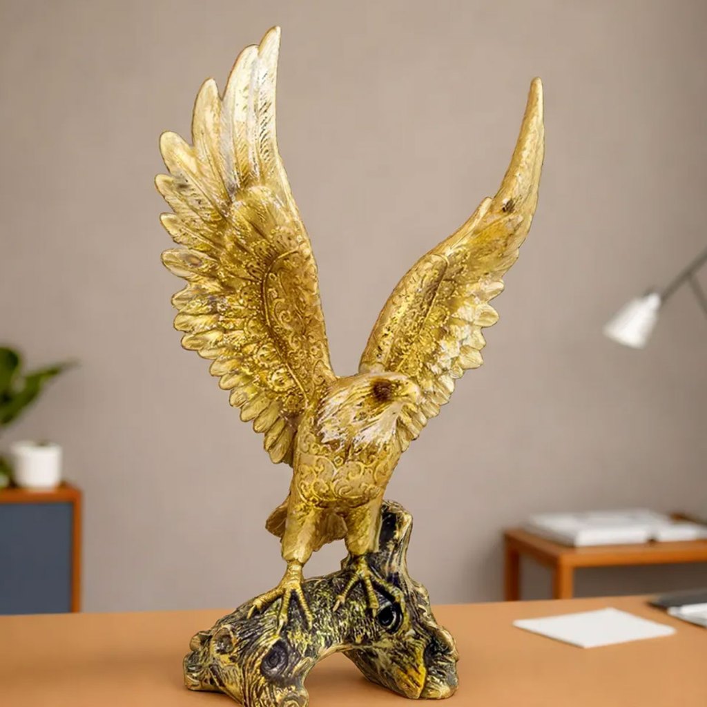 Estatueta Decorativa Águia Força Poder Estátua Animal Decoração Sala Escritório Estante Resina Alta Qualidade Rico Em De em Oferta na Shopee