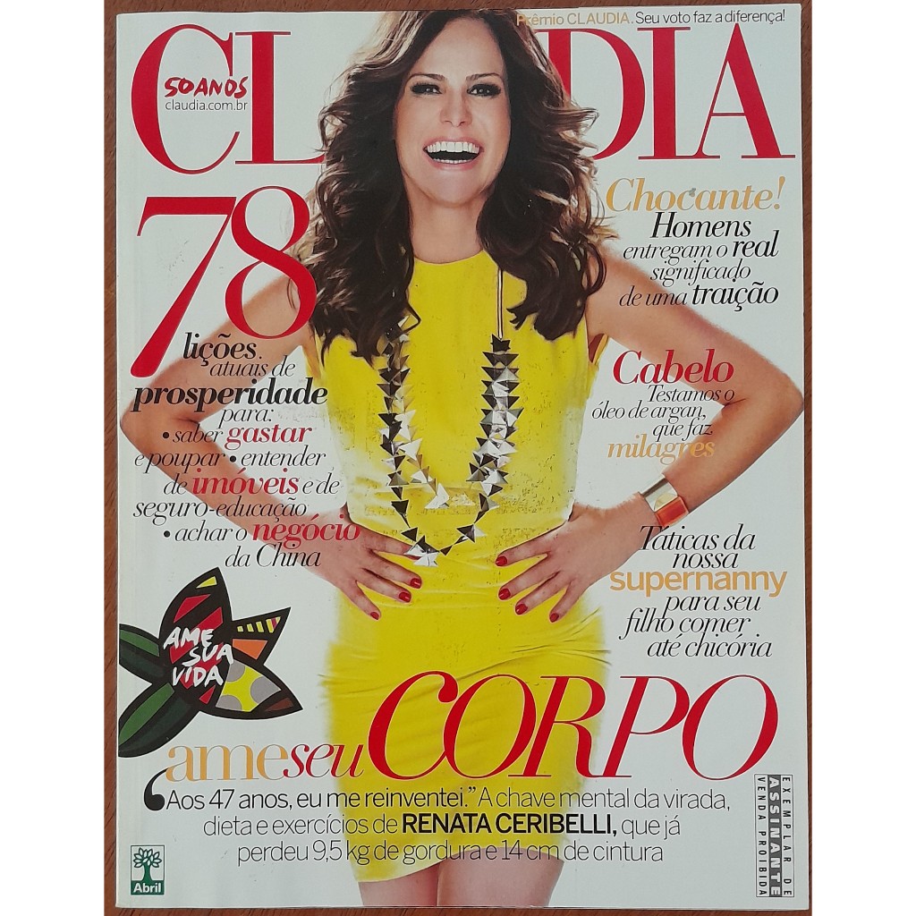 Revista Claudia Nº 599 Agosto/2011 Renata Ceribelli