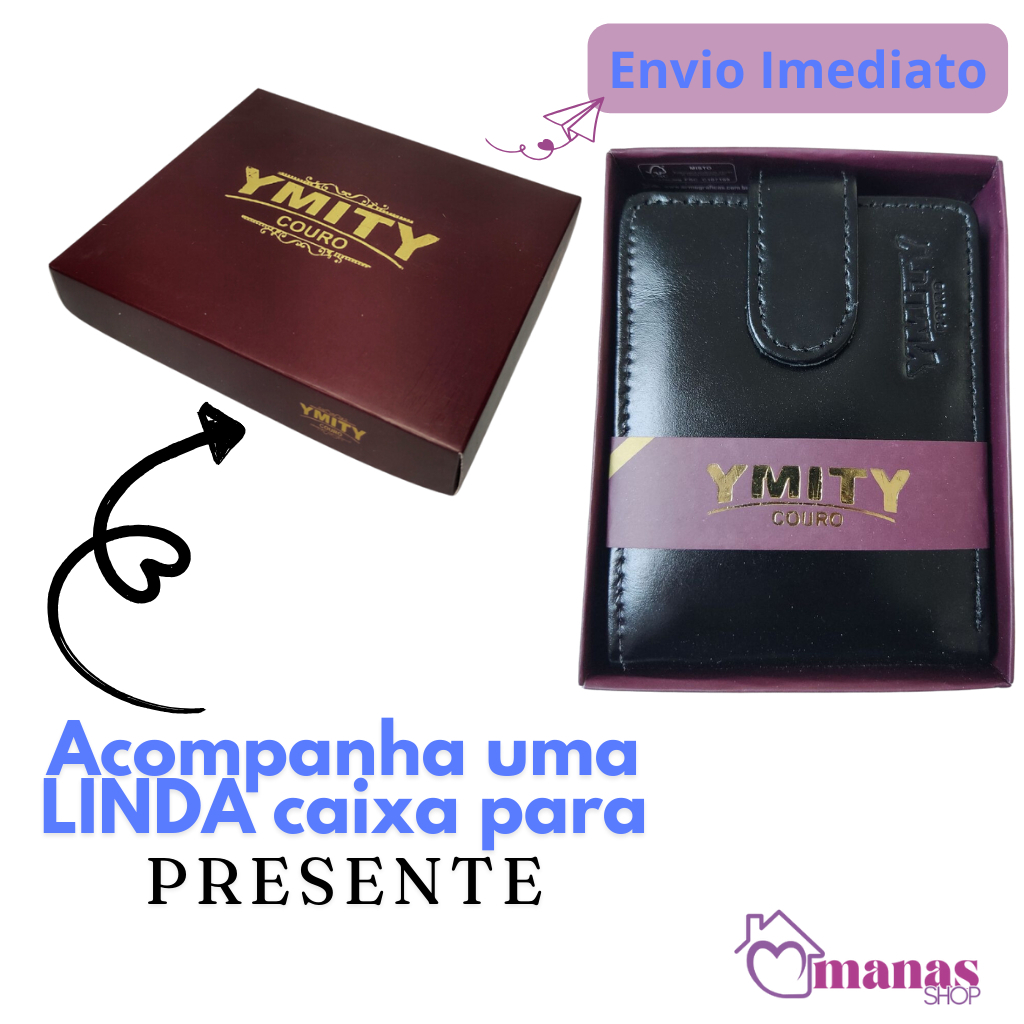 Carteira Masculina Couro 100% Legitimo Premium Com Fecho Completo Porta cartão,na caixa,porta moeda