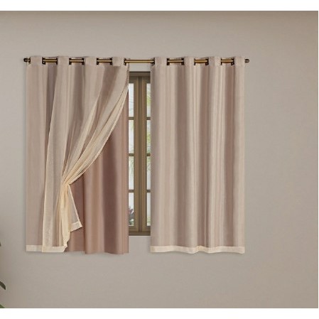 CORTINA JANELA BLACKOUT VOIL LISO 2,80 X 1,80 - COM ILHÓS