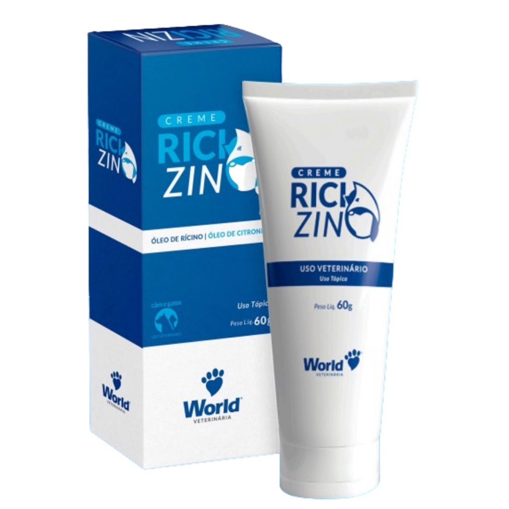 Creme De Rícino Para Cães Ricizin World Veterinaria 60g