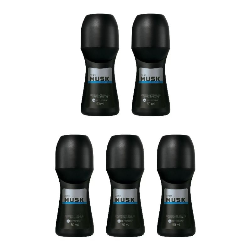 Avon Musk Marine Roll-on Desodorante Antitranspirante Kit 5 Unidades 50ml cada