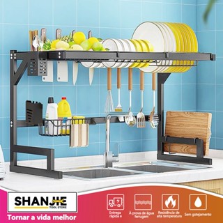 Cozinha Escorredor De Louça Suspenso Boutique Kitchen Rack Aço Inoxidável Organizador Louç...