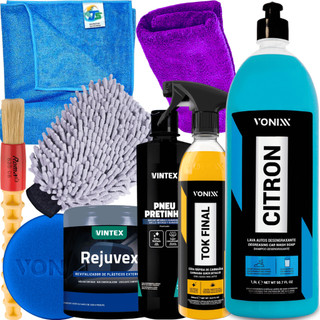 Kit Shampoo Cera Pretinho e Revitalizador de Plásticos Vonixx em Oferta na Shopee