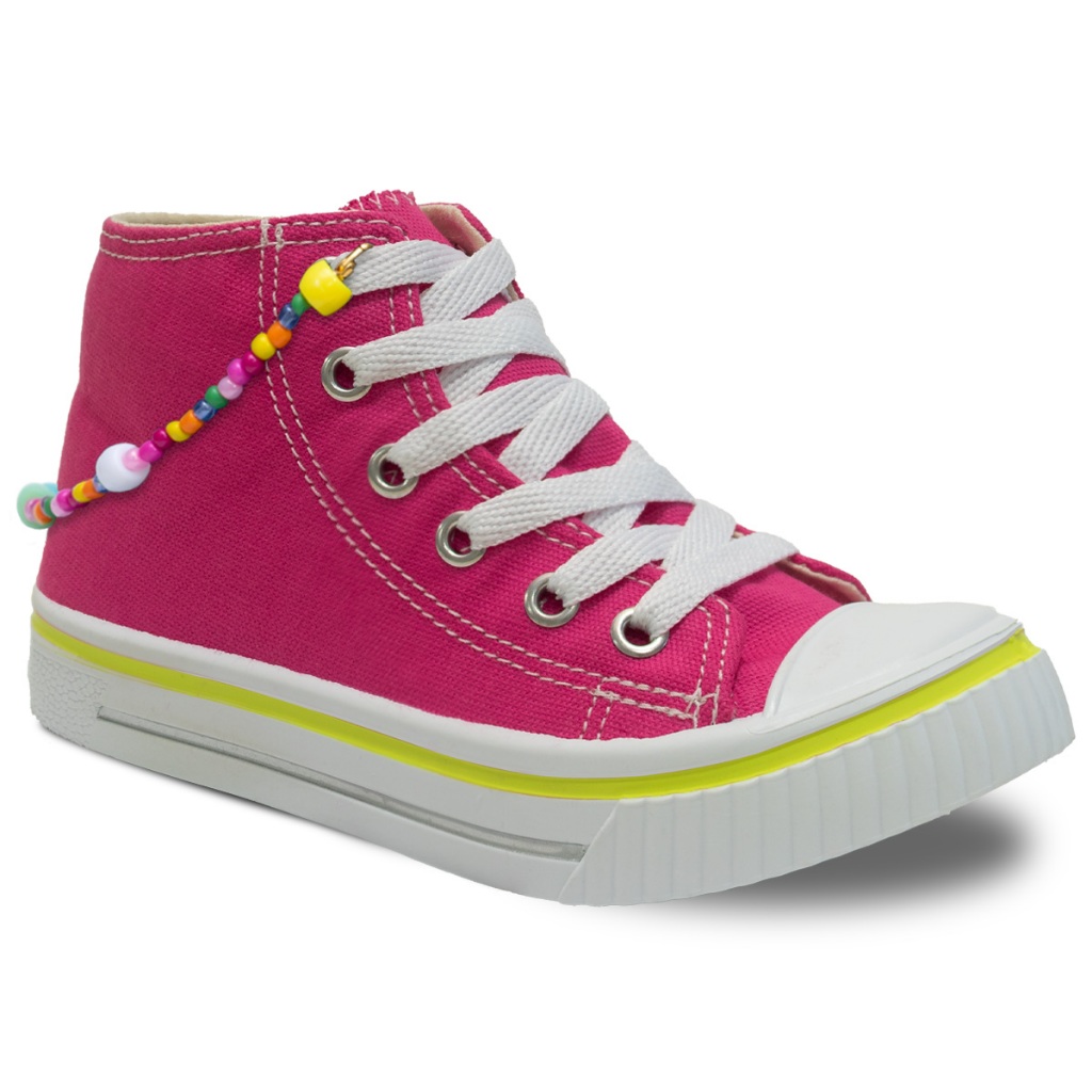 Tenis Cano Alto Infantil Feminino Menina Nº 25 ao 34 Botinha Com Pulseira 11.98 em Oferta na Shopee