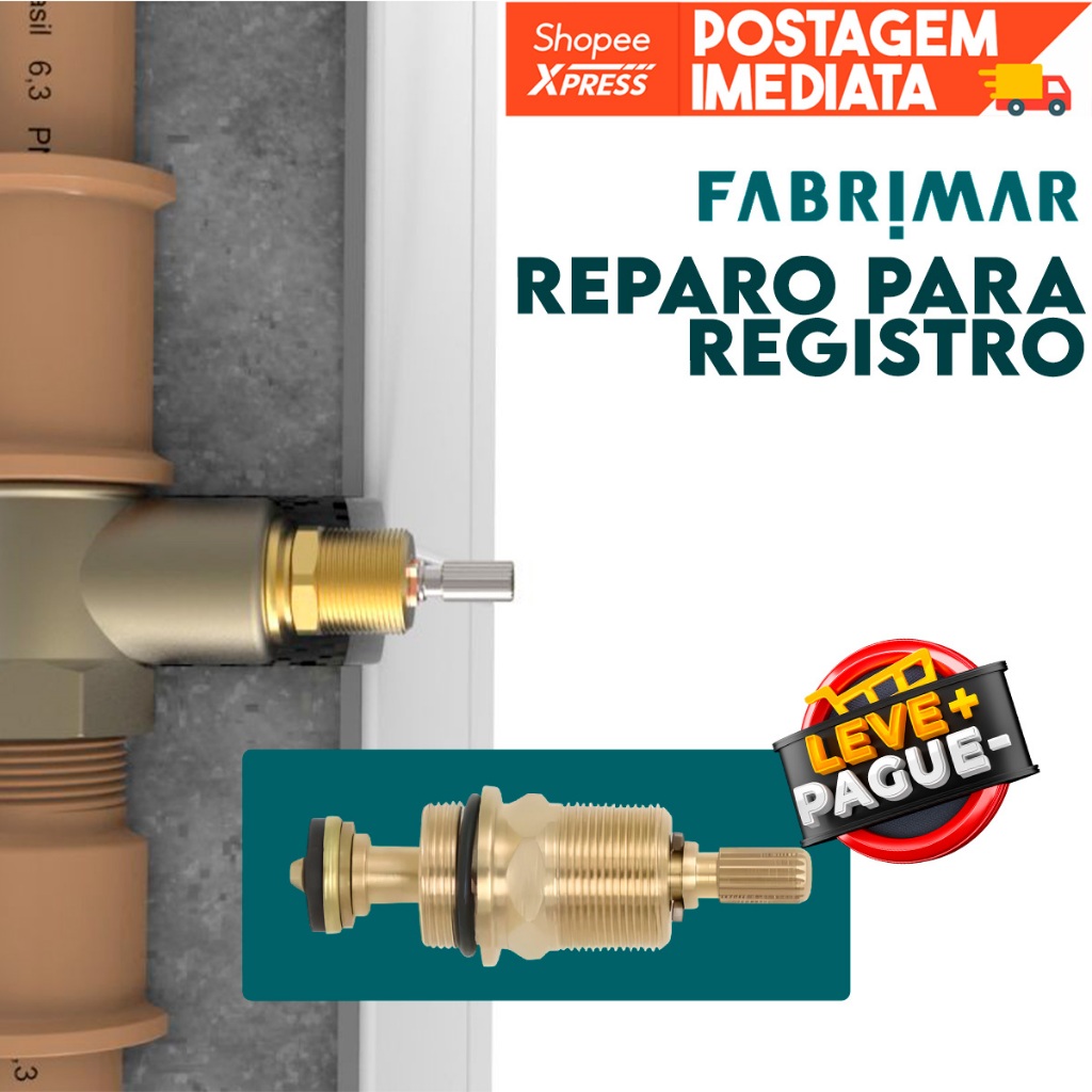 Reparo Para Registro de Pressão 1/2 | 3/4 do Chuveiro | Fabrimar