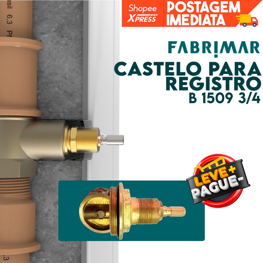 Reparo Castelo Para Registro Gaveta B 1509 3/4 | Fabrimar