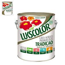 Tinta Latex Lukscolor Tradição tinta Lavável Galão 3,6lts Branco