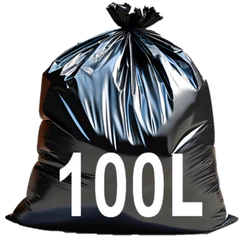 Saco de lixo 100 Litros reforçado 75x90 0.8 micras